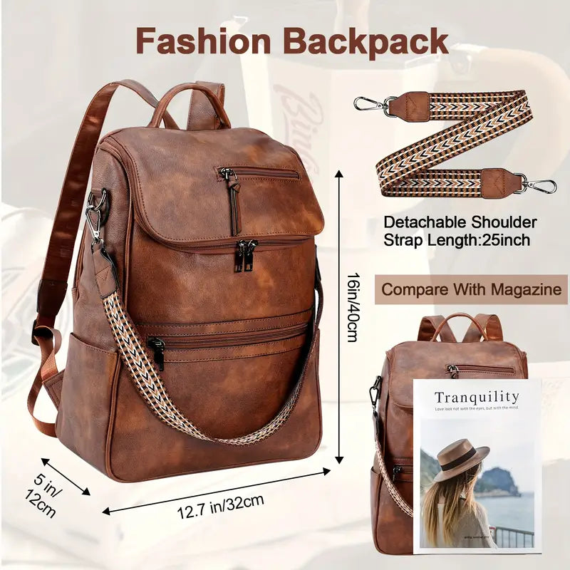 Sac à dos en cuir pour femme
