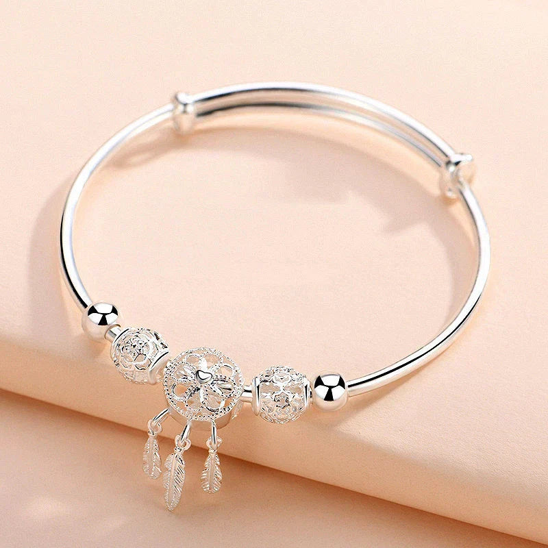 Bracelet attrape-rêves réglable en argent 925