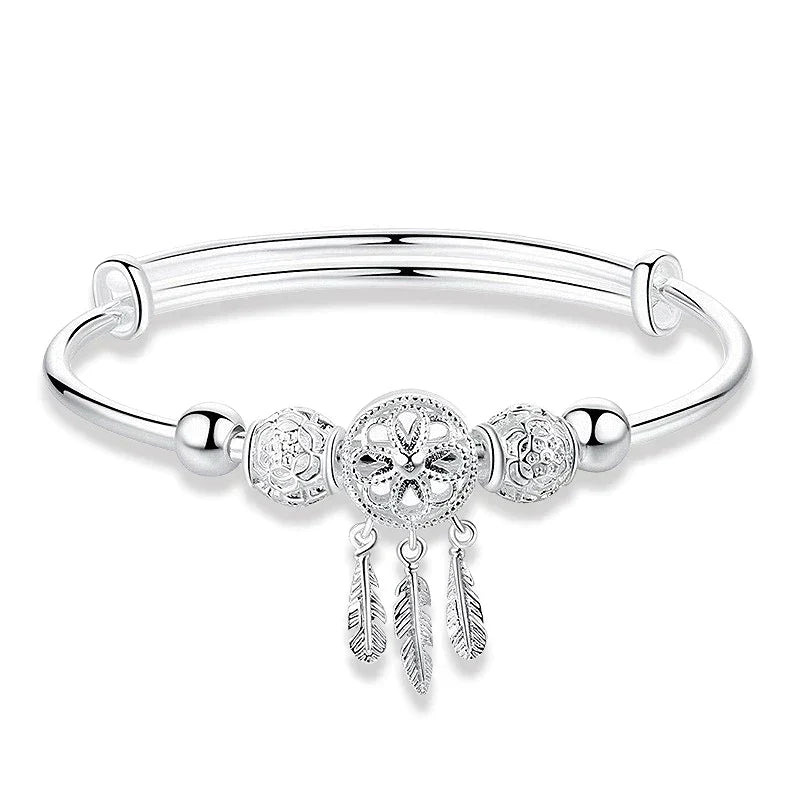 Bracelet attrape-rêves réglable en argent 925