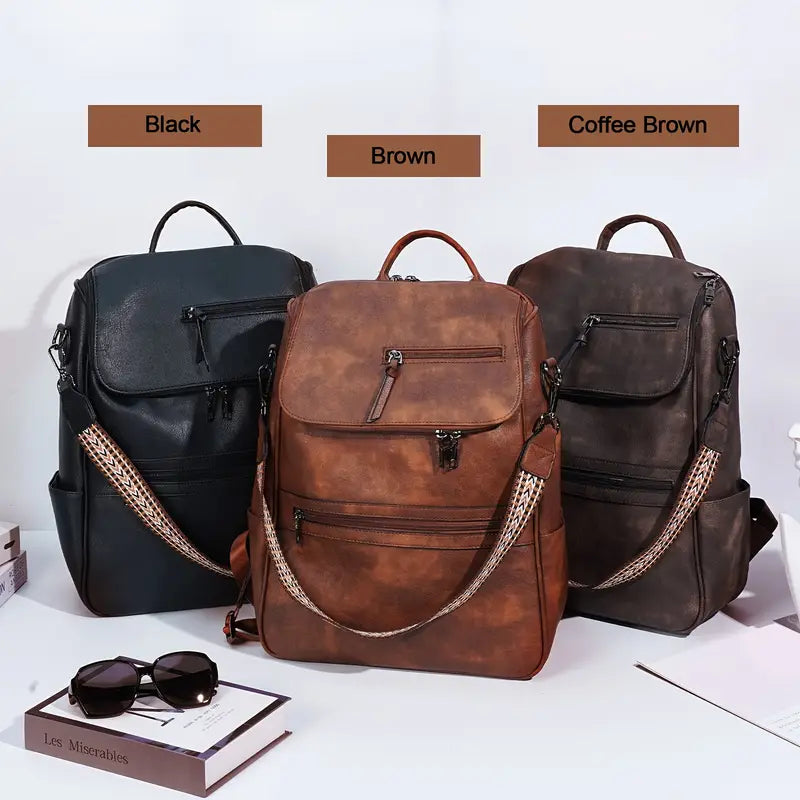Sac à dos en cuir pour femme
