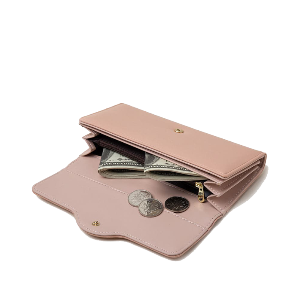 Pochette à monnaie - Élégant portefeuille à trois volets