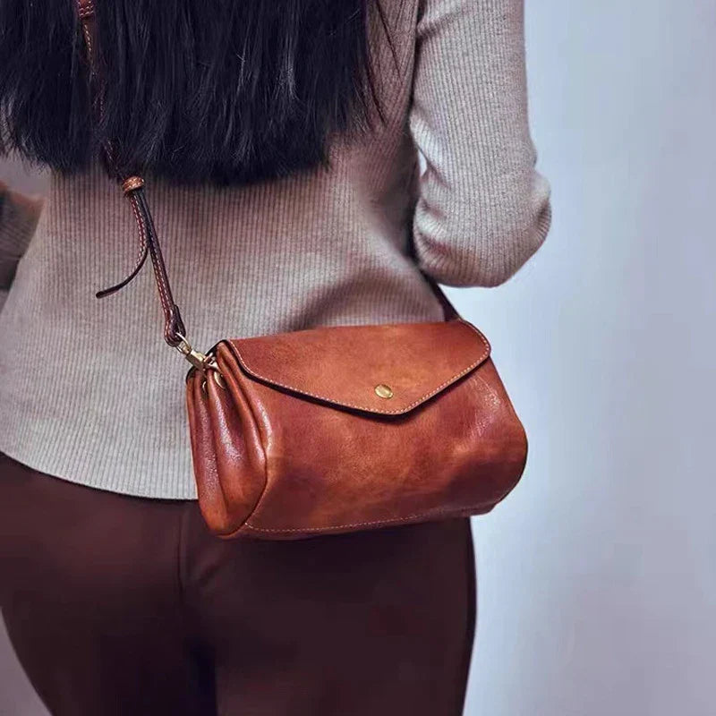 Nouveau sac à bandoulière en cuir véritable pour femme