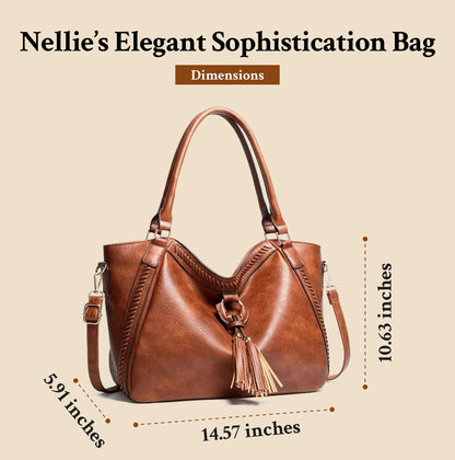 L'élégance sophistiquée de Nellie | Sac bandoulière en cuir