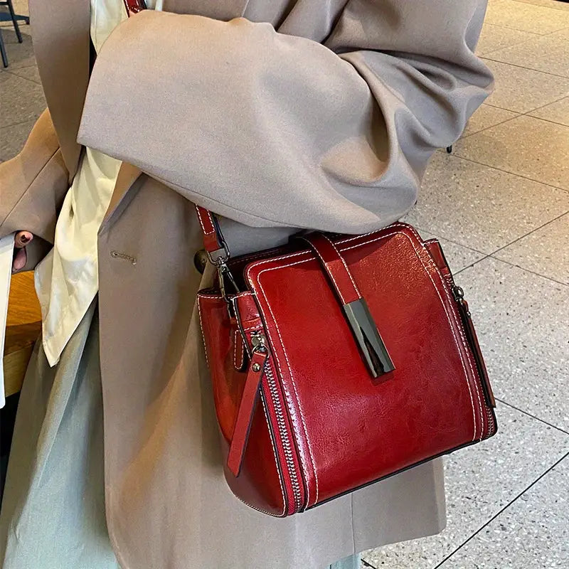 Sac à bandoulière élégant en cuir véritable
