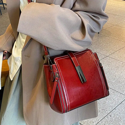 Sac à bandoulière élégant en cuir véritable