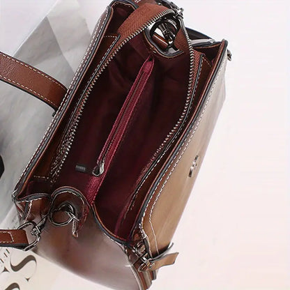 Sac à bandoulière élégant en cuir véritable