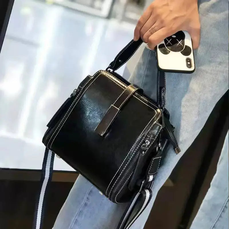 Sac à bandoulière élégant en cuir véritable