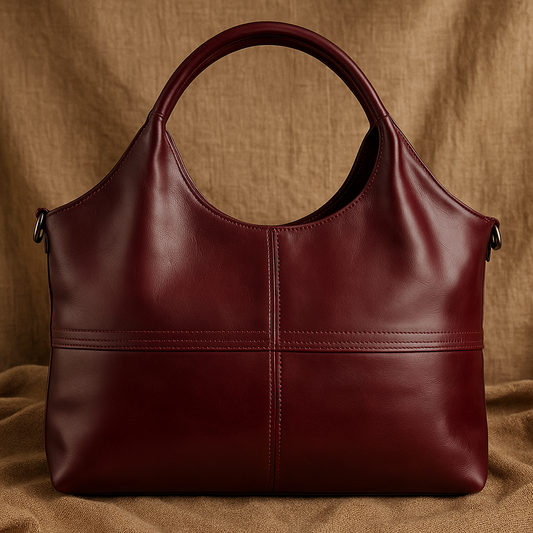 Sac à bandoulière élégant en cuir véritable pour femme