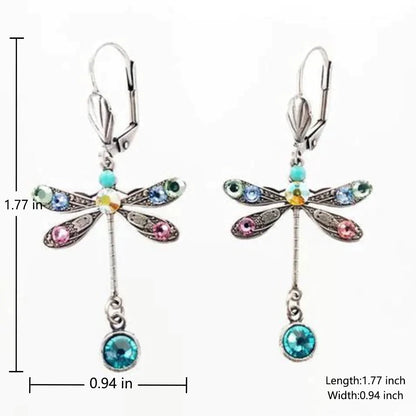 Boucles d'oreilles élégantes en forme de libellule sculptée 