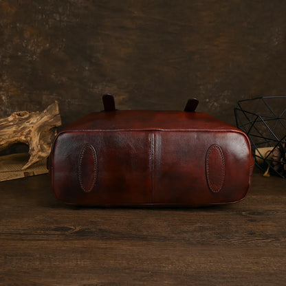 Sac vintage en cuir marron