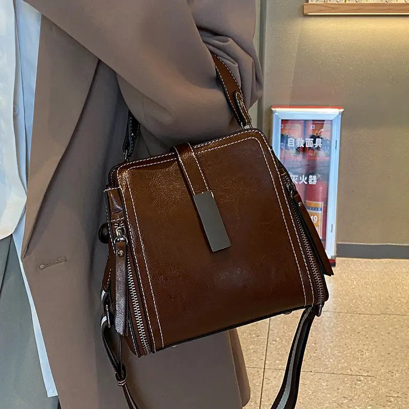 Sac à bandoulière rétro avec bandoulière réglable