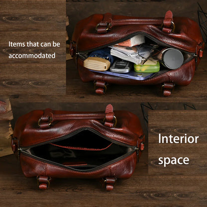 Sac vintage en cuir marron
