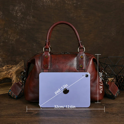 Sac vintage en cuir marron