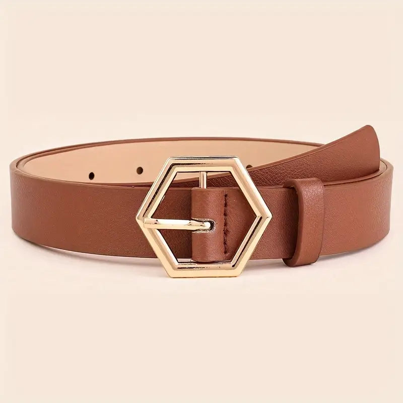 Fine Line - Ceinture classique pour femme en cuir véritable