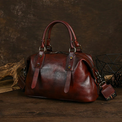 Sac vintage en cuir marron