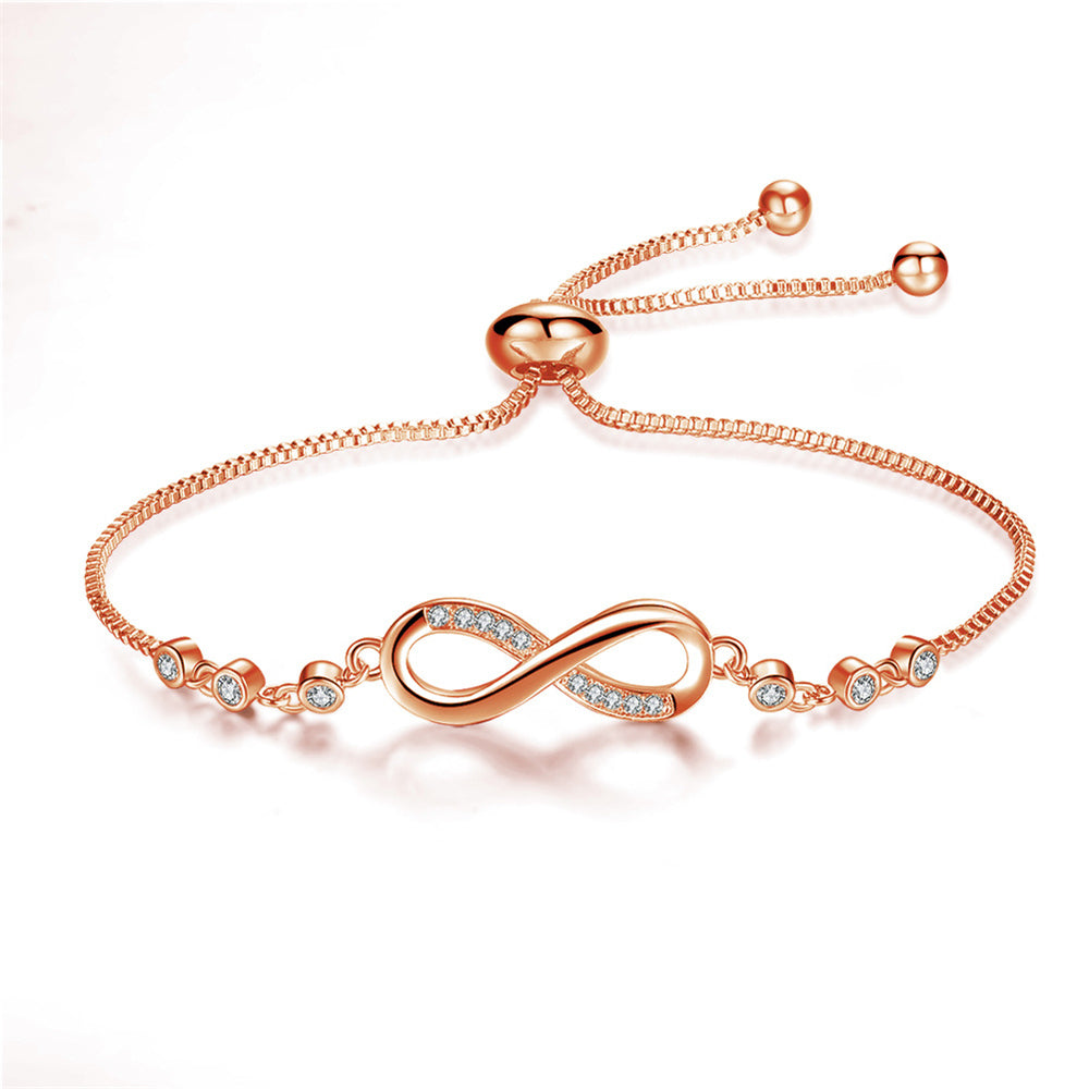 Bracelet Infinity réglable en argent 