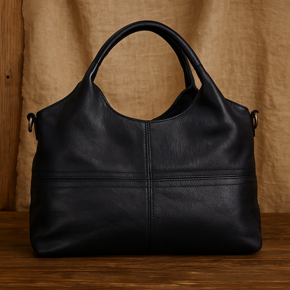 Sac à bandoulière élégant en cuir véritable pour femme