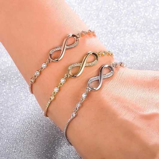 Bracelet Infinity réglable en argent 