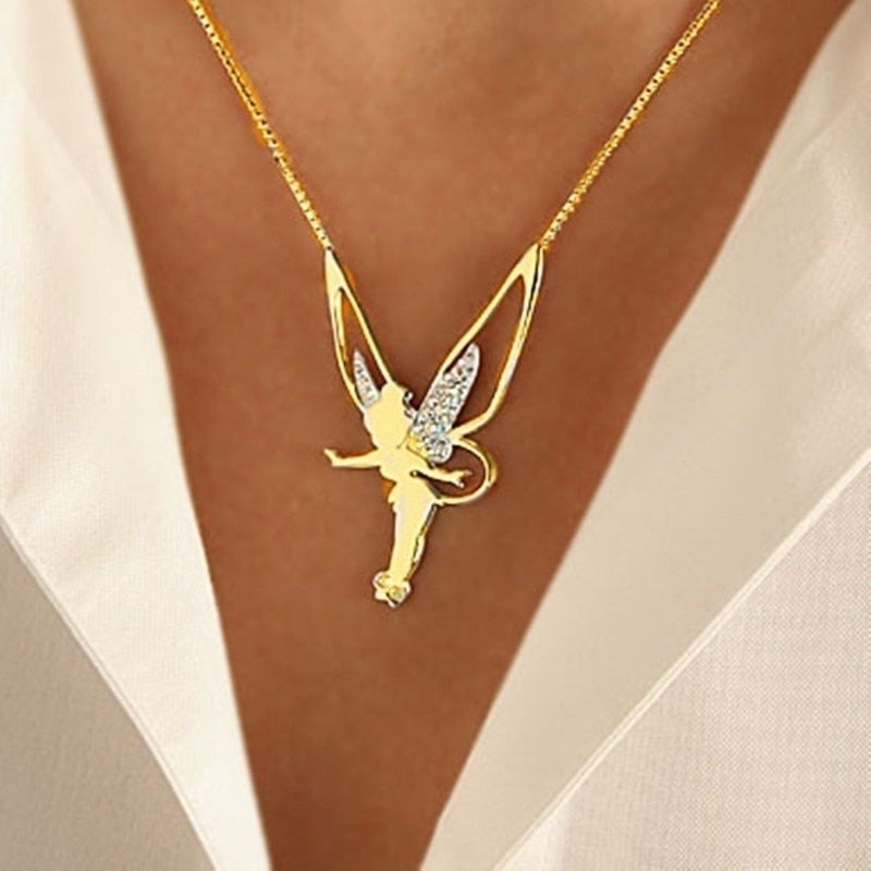 Collier Lucky Fairy en argent sterling et or 