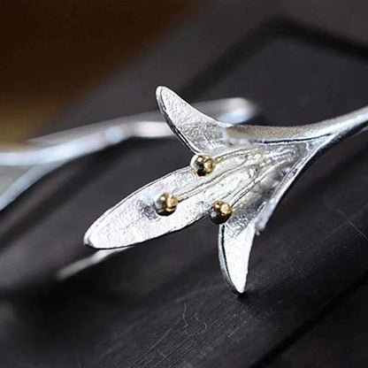 Boucles d'oreilles fleur en argent 