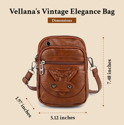 L'élégance vintage de Vellana | Sac bandoulière en cuir