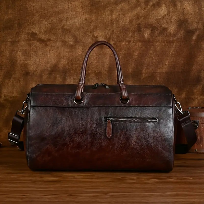 Sac bandoulière rétro en cuir véritable pour femme