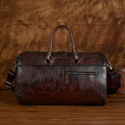 Sac bandoulière rétro en cuir véritable pour femme