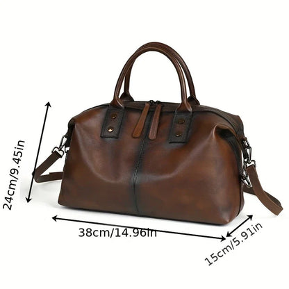 Sac à main vintage en cuir véritable pour femme