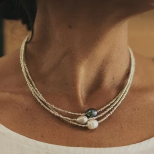 Collier vintage en perles d'eau douce | Bijoux durables inspirés de l'océan