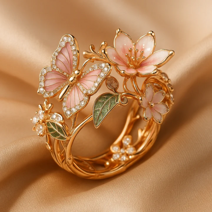 Bague Nature Bright Butterfly en zircone