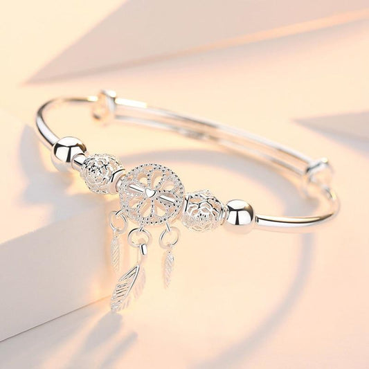 Bracelet attrape-rêves réglable en argent 925 